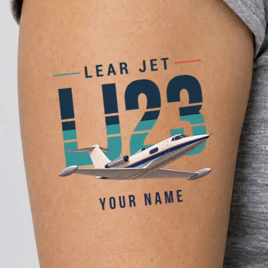 Bombardier Learjet 23 - Tattoo - Original + Name