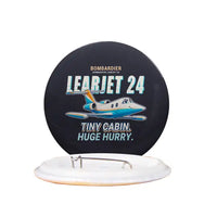 Thumbnail for Bombardier Learjet 24 - Cartoon - Pin - Black