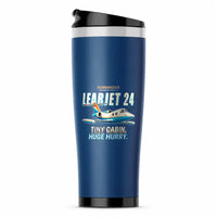 Thumbnail for Bombardier Learjet 24 - Cartoon - Stainless Steel (No Holder) - Blue