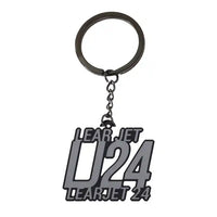 Thumbnail for Bombardier Learjet 24 - Hollow Key Chain - Tag - Black
