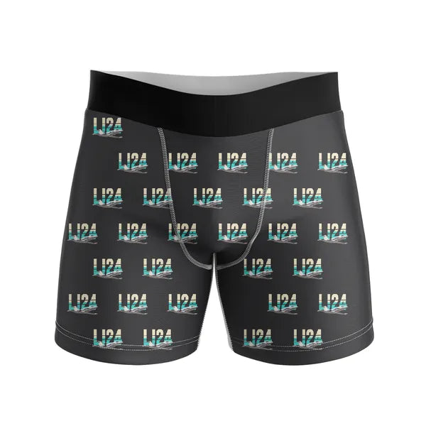 Bombardier Learjet 24 - Men Boxers - Original Pattern - Black
