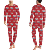 Thumbnail for Bombardier Learjet 24 - Men Pajamas - Cartoon Pattern - Red