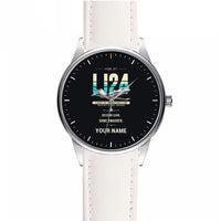 Thumbnail for Bombardier Learjet 24 - Original + Name - Leather Strap - White Leather Strap