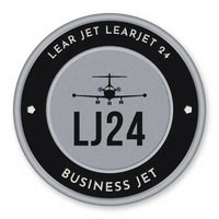 Thumbnail for Bombardier Learjet 24 Patches - Circle - Black Silver