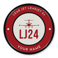Thumbnail for Bombardier Learjet 24 Patches - Circle + Name - Red White