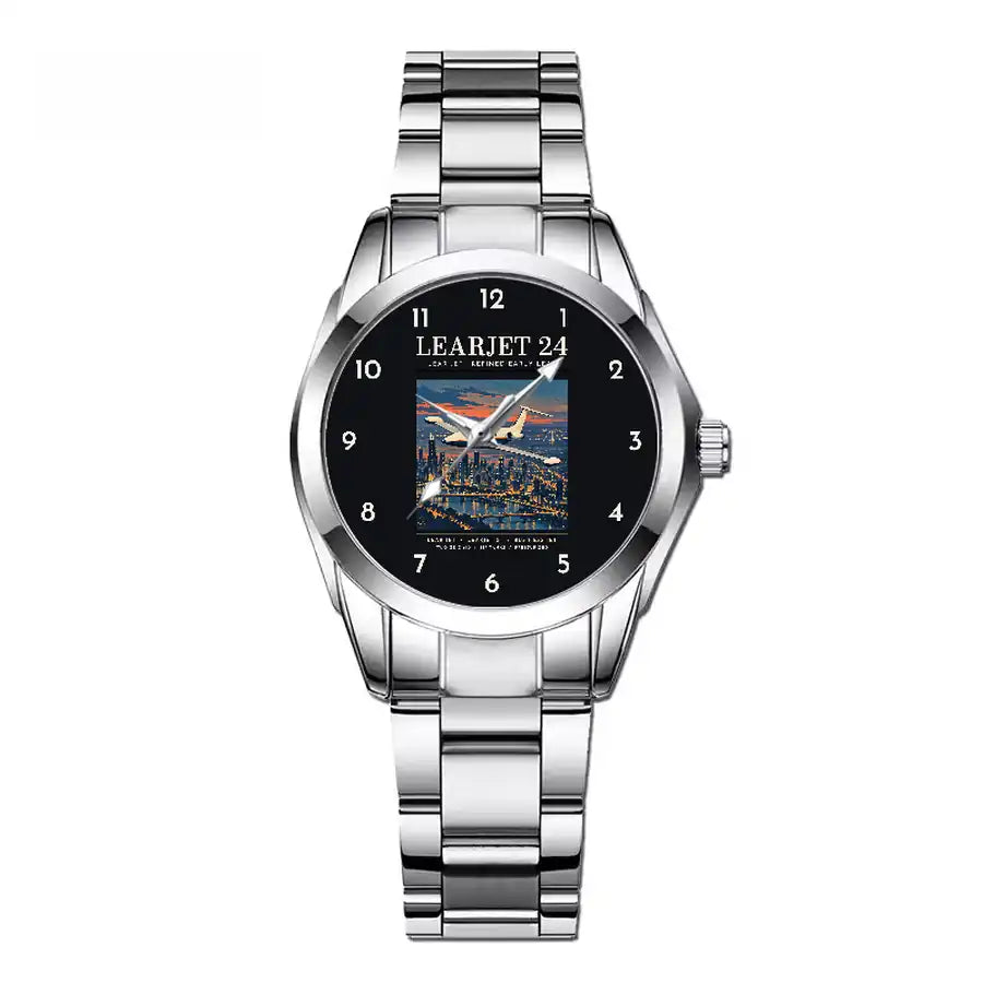Bombardier Learjet 24 - Poster - Stainless Steel Band - For Children and Women