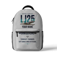 Thumbnail for Bombardier Learjet 25 - 3D Backpack - Original + Name - White