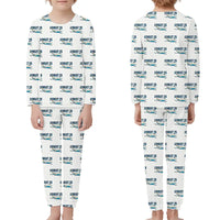 Thumbnail for Bombardier Learjet 25 - Children Pajamas - Cartoon Pattern - White