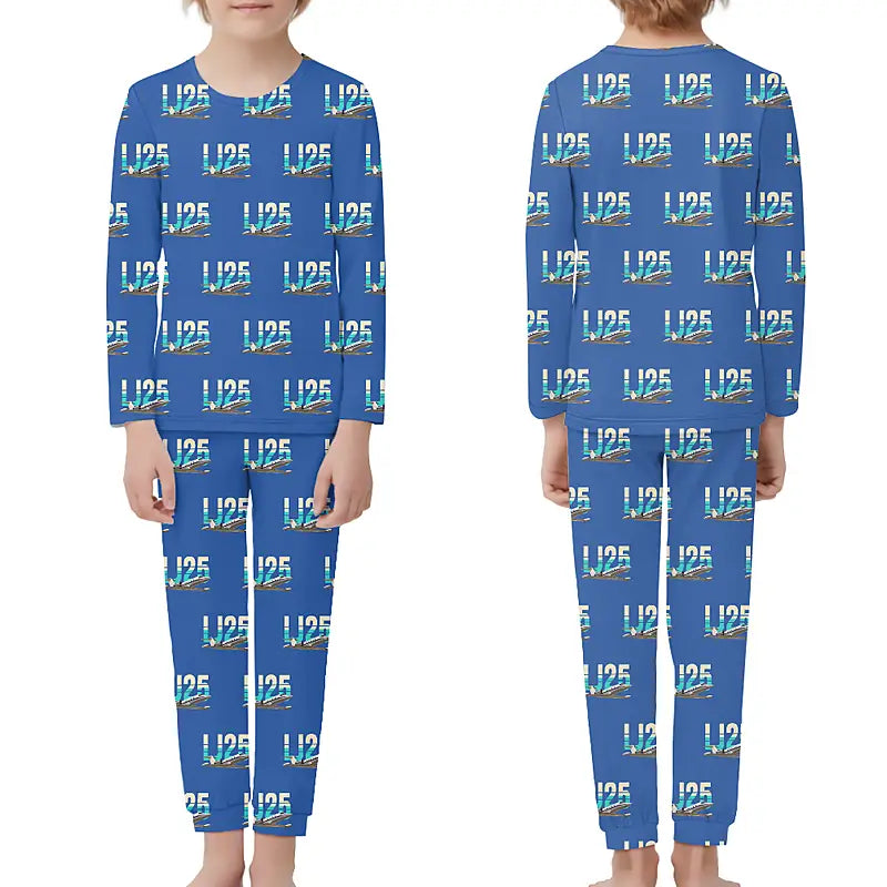 Bombardier Learjet 25 - Children Pajamas - Original Pattern - Blue