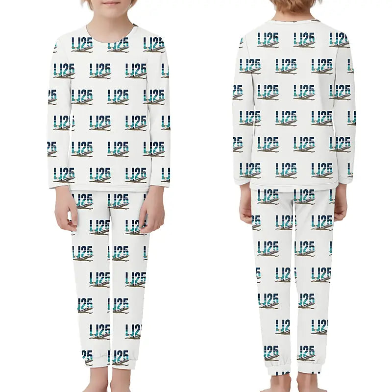 Bombardier Learjet 25 - Children Pajamas - Original Pattern - White