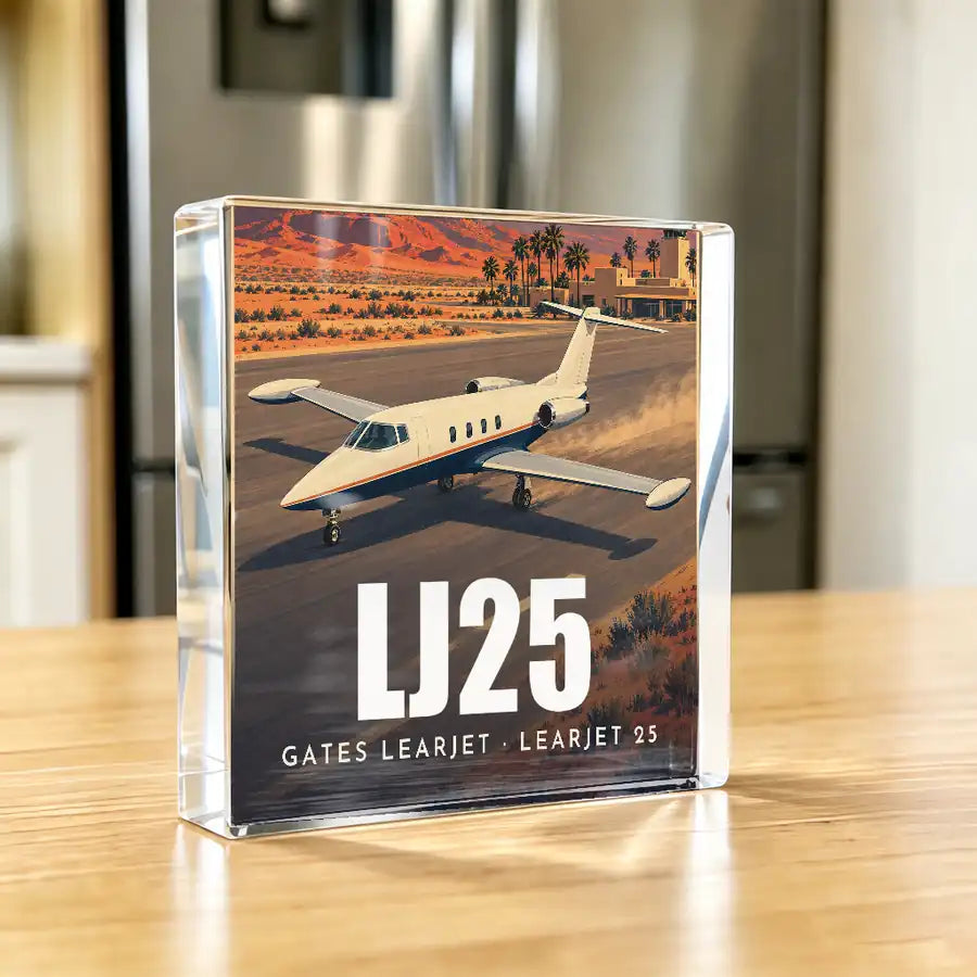 Bombardier Learjet 25 - Crystal Ornament - 3D - Kitchen
