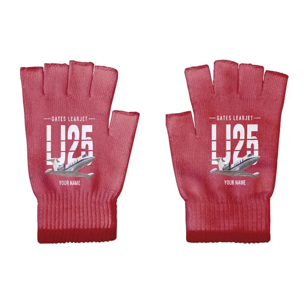 Bombardier Learjet 25 - Gloves - Cut - Original + Name - Red