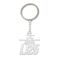 Thumbnail for Bombardier Learjet 25 - Hollow Key Chain - Heritage - Silver