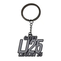 Thumbnail for Bombardier Learjet 25 - Hollow Key Chain - Tag - Black