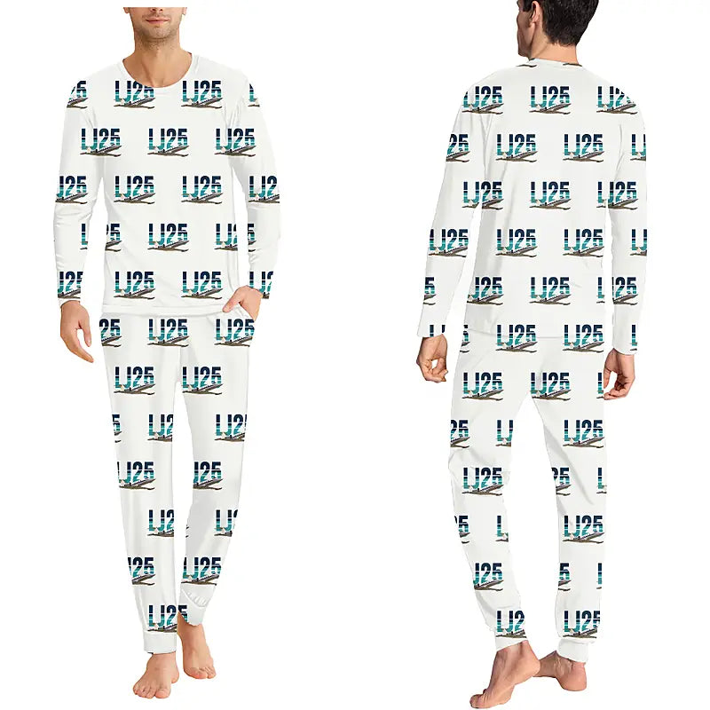Bombardier Learjet 25 - Men Pajamas - Original Pattern - White