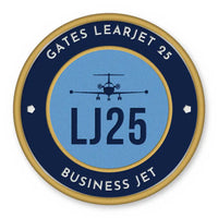 Thumbnail for Bombardier Learjet 25 Patches - Circle - Navy Sky