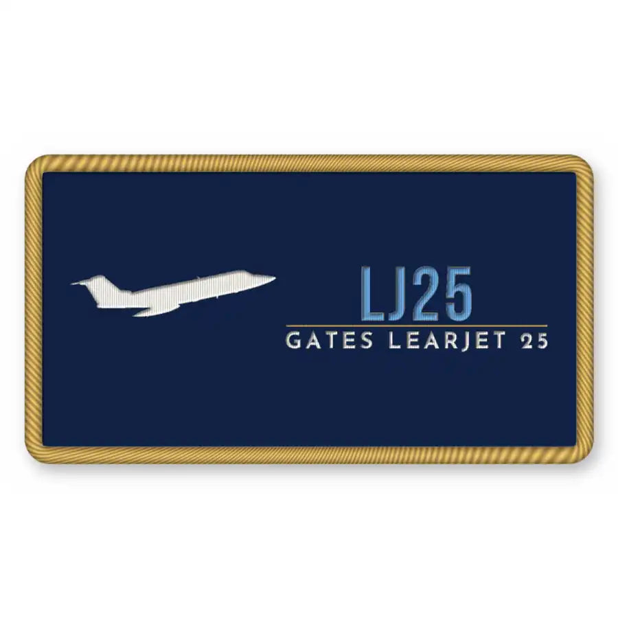Bombardier Learjet 25 Patches - Rectangle - Navy Sky