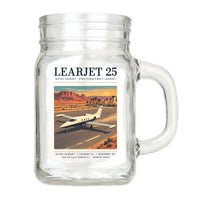 Thumbnail for Bombardier Learjet 25 - Poster - Cocktail Glass (Mason Jar)
