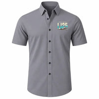 Thumbnail for Bombardier Learjet 25 - Short Sleeve Shirt - Original - Gray