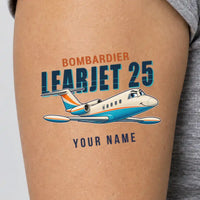 Thumbnail for Bombardier Learjet 25 - Tattoo - Cartoon + Name