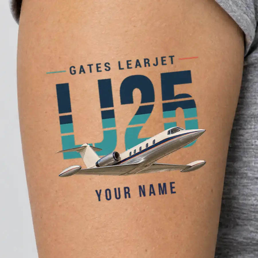 Bombardier Learjet 25 - Tattoo - Original + Name