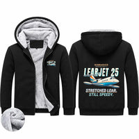 Thumbnail for Bombardier Learjet 25 Zipped Sweatshirts - Cartoon - Black