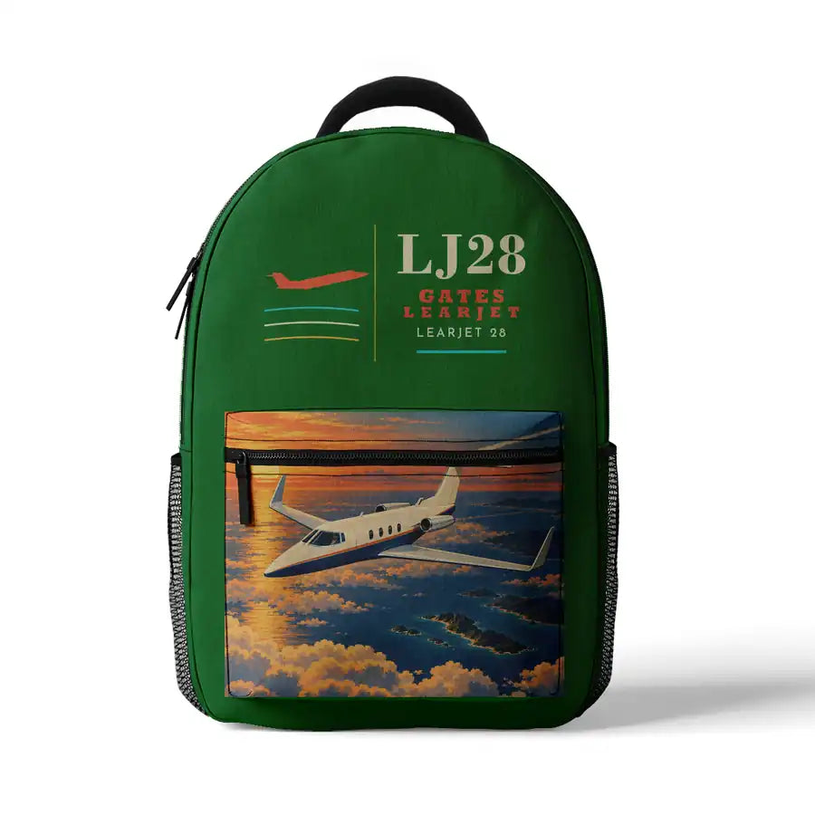 Bombardier Learjet 28 - 3D Backpack - Green