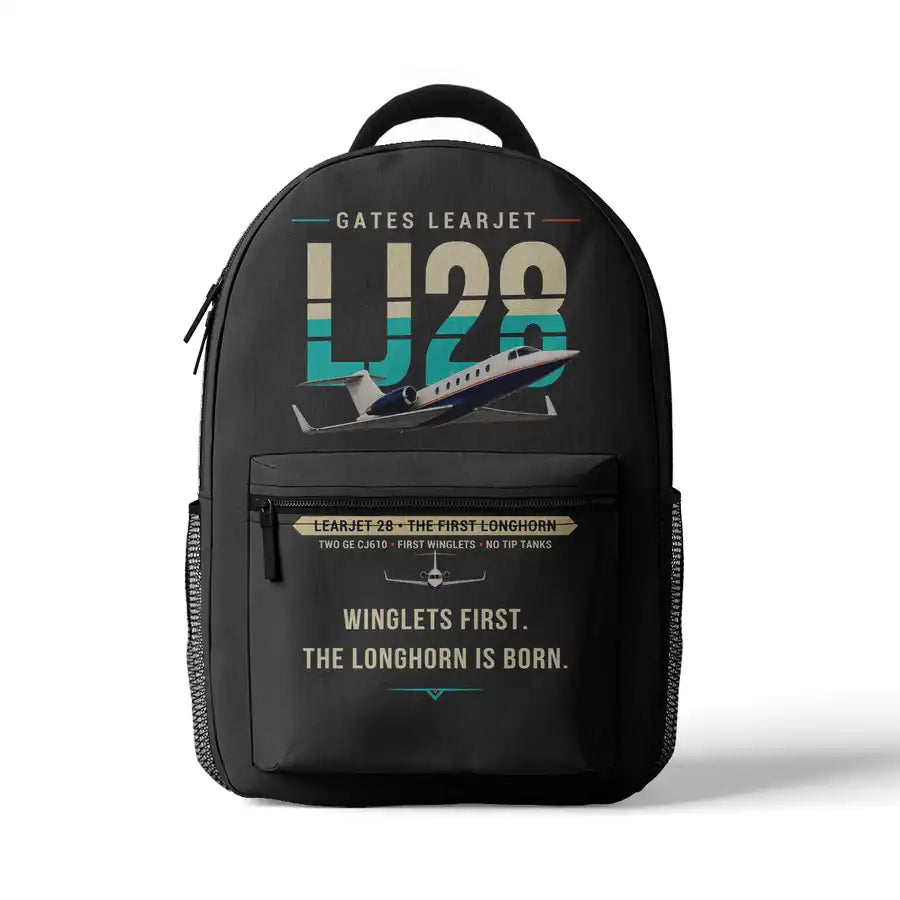 Bombardier Learjet 28 - 3D Backpack - Original - Gray