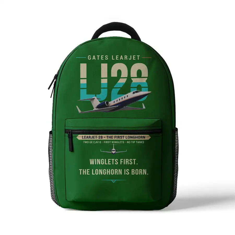 Bombardier Learjet 28 - 3D Backpack - Original - Green