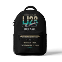 Thumbnail for Bombardier Learjet 28 - 3D Backpack - Original + Name - Black