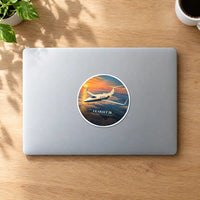 Thumbnail for Bombardier Learjet 28 - 3D - Circle Sticker - MacBook
