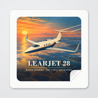 Thumbnail for Bombardier Learjet 28 - 3D - Square Sticker - Peel