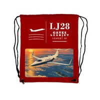Thumbnail for Bombardier Learjet 28 - Drawstring Bag - Classic - Red