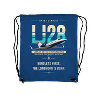 Thumbnail for Bombardier Learjet 28 - Drawstring Bag - Original - Blue
