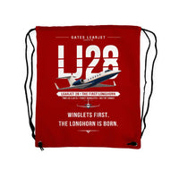 Thumbnail for Bombardier Learjet 28 - Drawstring Bag - Original - Red