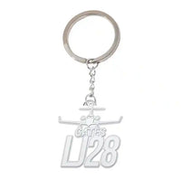 Thumbnail for Bombardier Learjet 28 - Hollow Key Chain - Heritage - Silver