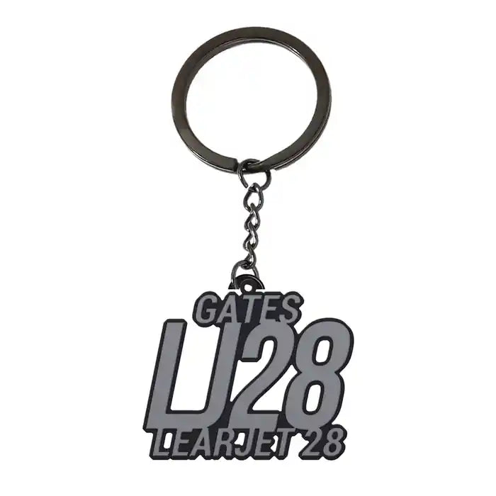 Bombardier Learjet 28 - Hollow Key Chain - Tag - Black