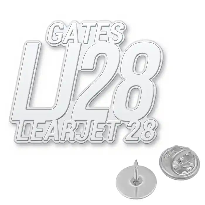 Bombardier Learjet 28 - Hollow Pin - Tag - Silver