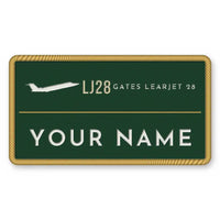 Thumbnail for Bombardier Learjet 28 Patches - Rectangle + Name - Forest Gold
