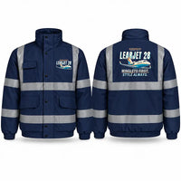 Thumbnail for Bombardier Learjet 28 Reflective Winter Jackets - Cartoon - Navy Blue