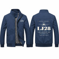 Thumbnail for Bombardier Learjet 28 Stylish Jackets - Stand Collar - Heritage - Navy Blue