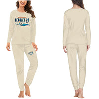 Thumbnail for Bombardier Learjet 28 - Women Pajamas - Cartoon Chest - Beige