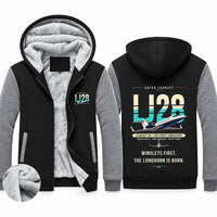 Thumbnail for Bombardier Learjet 28 Zipped Sweatshirts - Original - Black & Gray