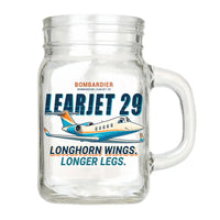 Thumbnail for Bombardier Learjet 29 - Cartoon - Cocktail Glass (Mason Jar)