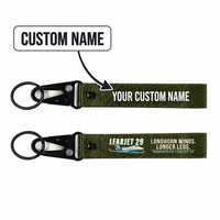 Thumbnail for Bombardier Learjet 29 Hawk-Shaped Key Chains - Dark Green - Cartoon - Personalized