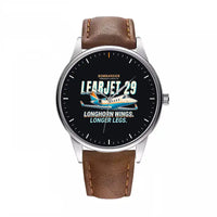 Thumbnail for Bombardier Learjet 29 - Cartoon - Leather Strap - Brown Leather Strap