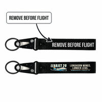 Thumbnail for Bombardier Learjet 29 Hawk-Shaped Key Chains - Black - Cartoon - Remove Before Flight
