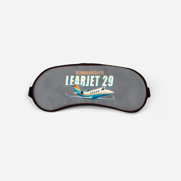 Bombardier Learjet 29 - Cartoon - Sleep Mask - Gray