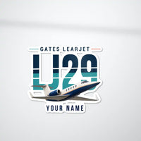 Thumbnail for Bombardier Learjet 29 - Original Die-Cut + Name - Die-Cut - White Car