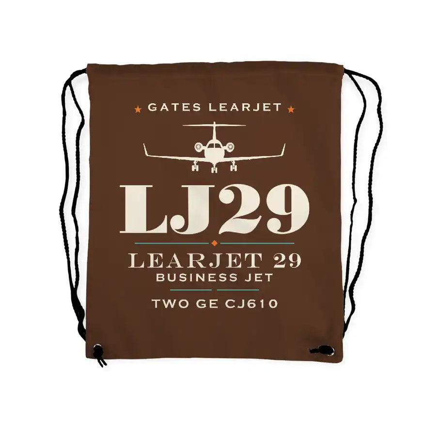 Bombardier Learjet 29 - Drawstring Bag - Heritage - Brown